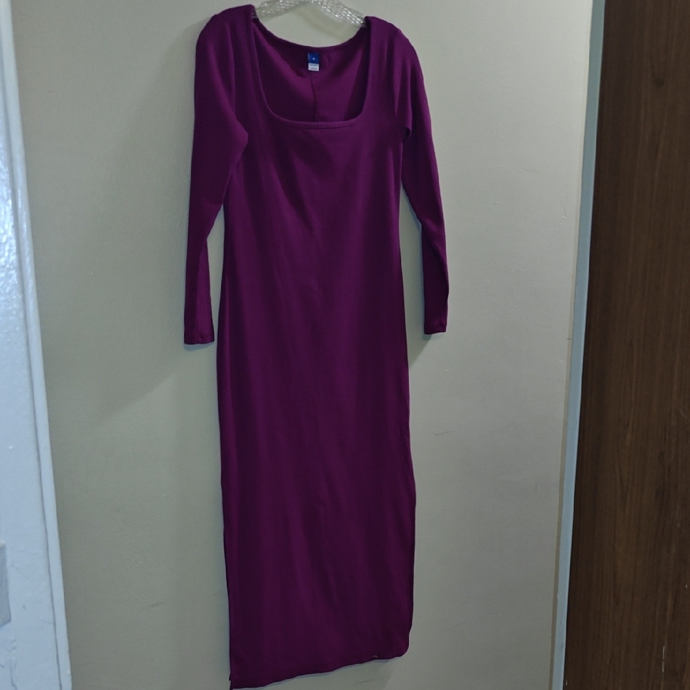 Old Navy Long Sleeve Magenta Dress